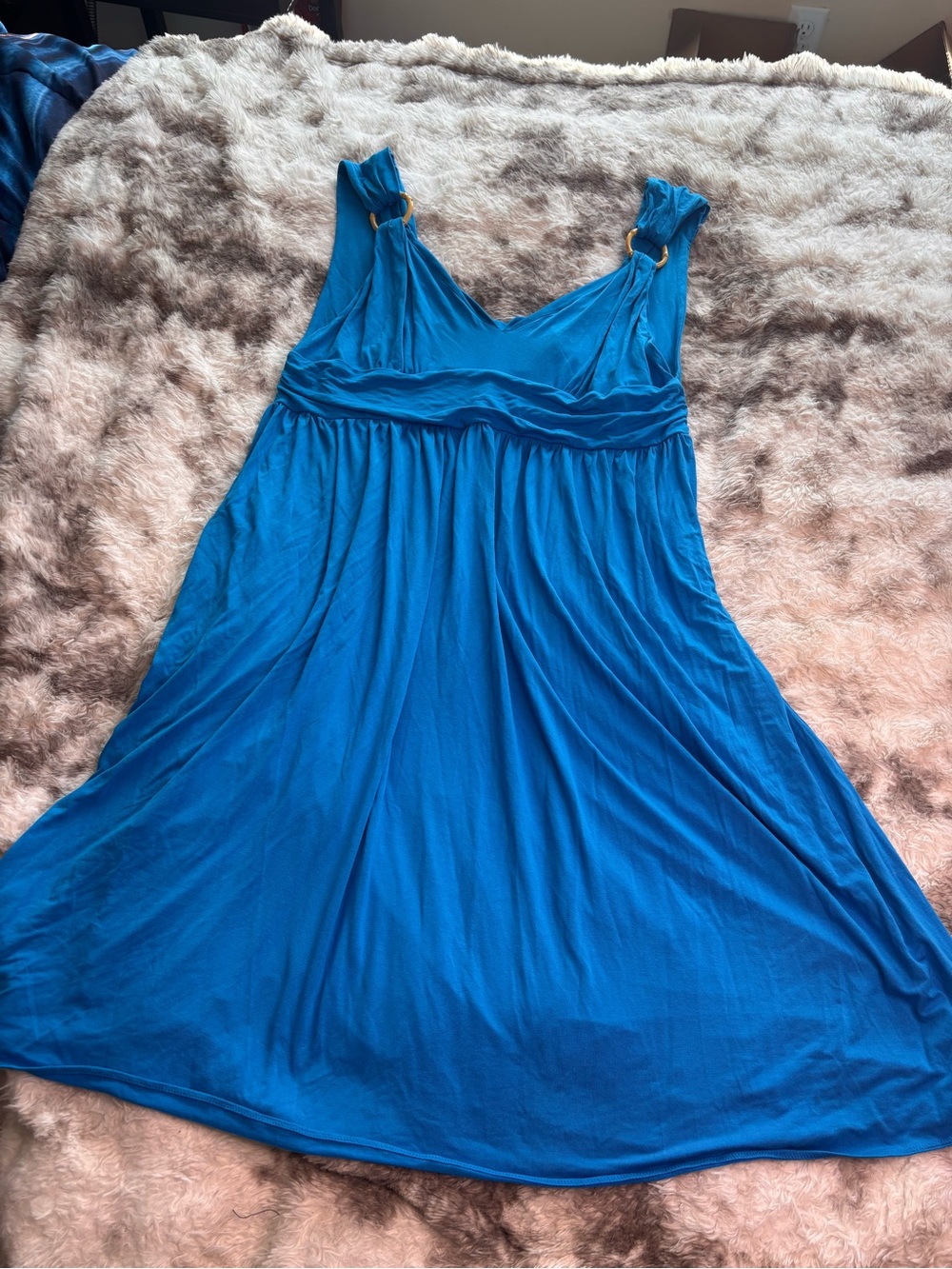 Victoria's Secret bra tops Bright Blue Sleeveless V-Neck Mini Dress